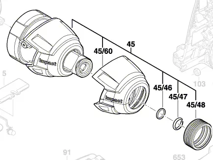 Boitier engrenage réf. 2 609 199 405 Bosch